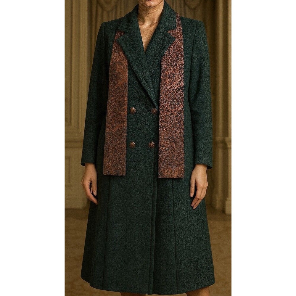 Authentic RARE Vintage Maurices Wool Blend Trench Coat USA Made Old Money Boho